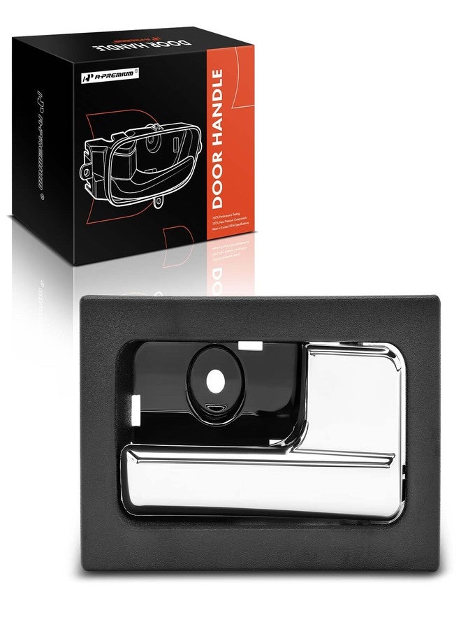 A-Premium Interior Door Handle Compatible with Ford F150 2009 2010 2011 2012 2013 2014, Chrome Lever Black Housing, Front or Rear Right Passenger Side, Replace# 9L3Z-1522600-CB, CL3Z-1522600-GA - Image 1